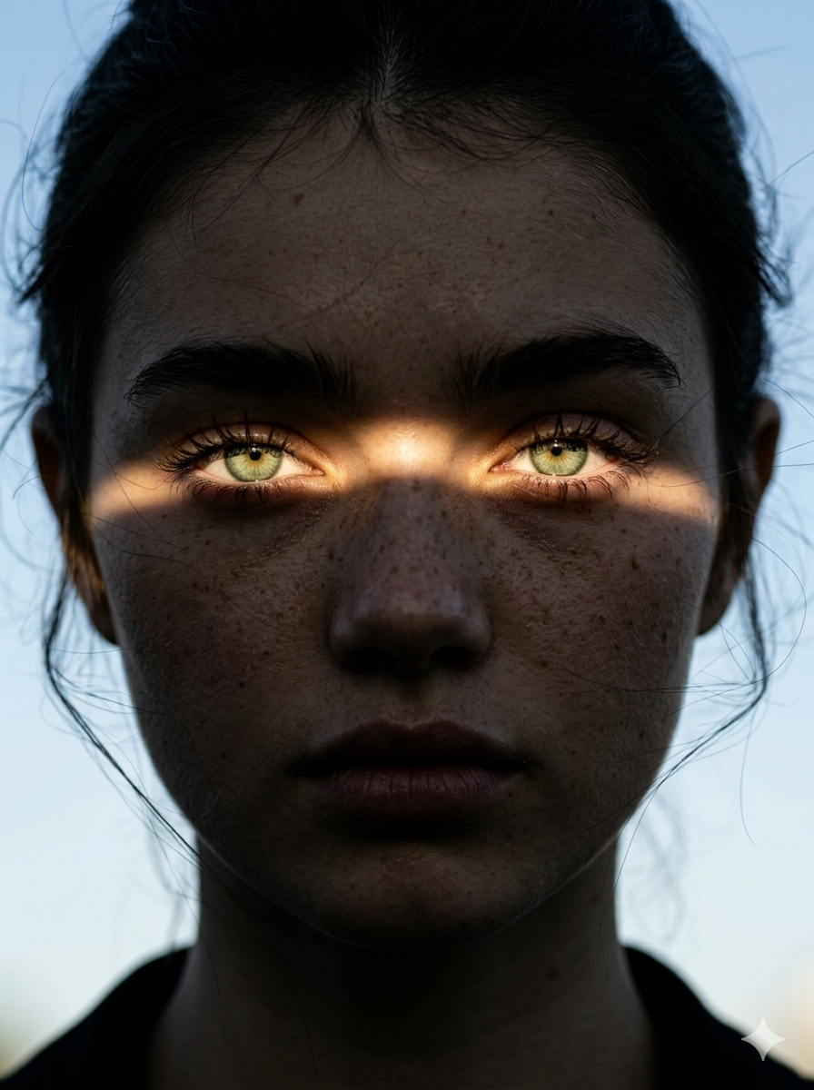 Dramatic Chiaroscuro Sunbeam Portrait